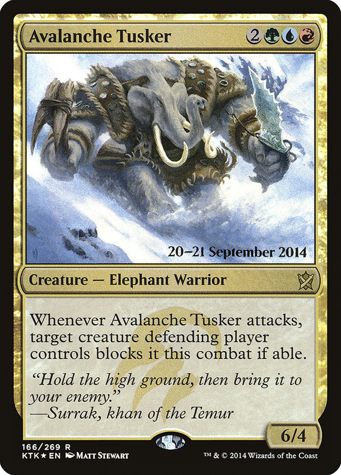 Avalanche Tusker [Khans of Tarkir Prerelease Promos] | Dragon's Lair Comics and Fantasy Houston TX