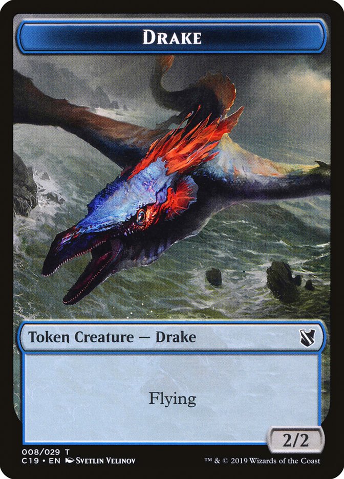 Drake Token [Commander 2019 Tokens] | Dragon's Lair Comics and Fantasy Houston TX