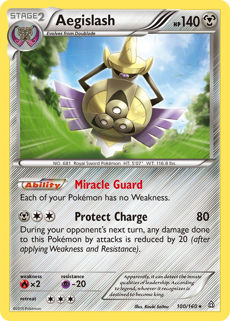 Aegislash (100/160) [XY: Primal Clash] | Dragon's Lair Comics and Fantasy Houston TX