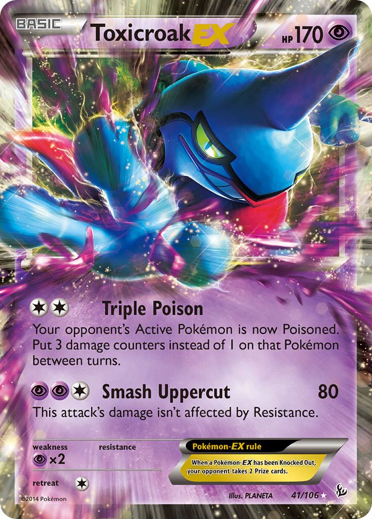 Toxicroak EX (41/106) [XY: Flashfire] | Dragon's Lair Comics and Fantasy Houston TX