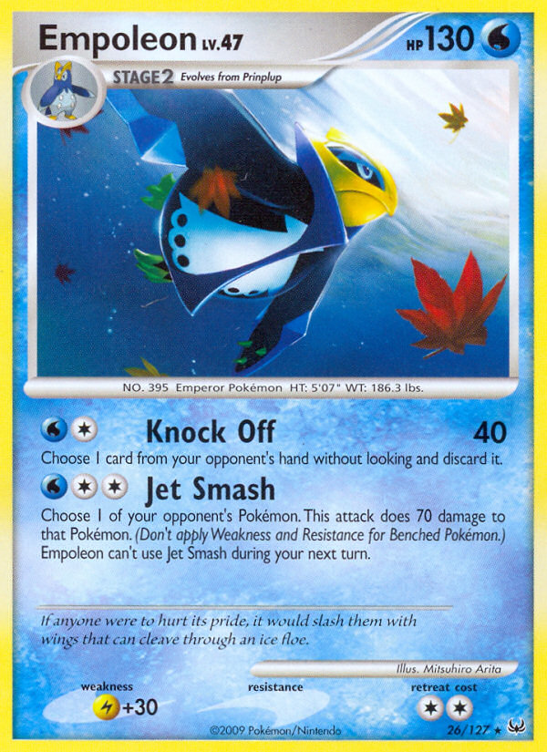 Empoleon (26/127) [Platinum: Base Set] | Dragon's Lair Comics and Fantasy Houston TX