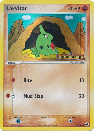 Larvitar (51/101) (Stamped) [EX: Dragon Frontiers] | Dragon's Lair Comics and Fantasy Houston TX