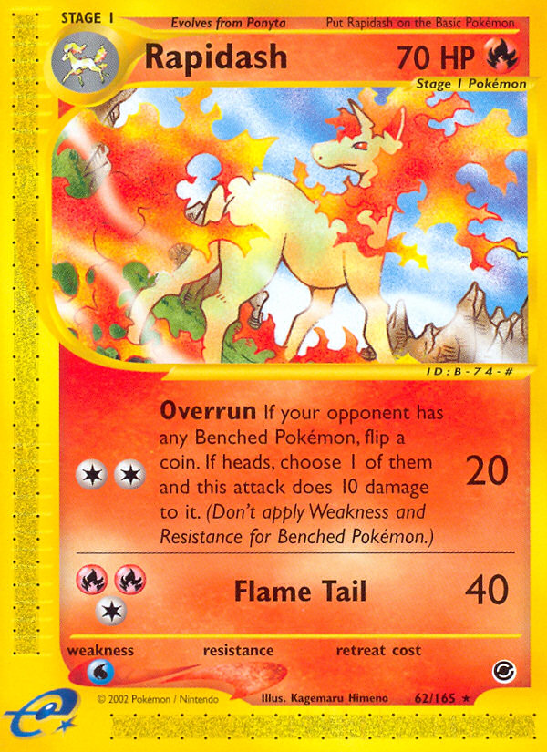 Rapidash (62/165) [Expedition: Base Set] | Dragon's Lair Comics and Fantasy Houston TX