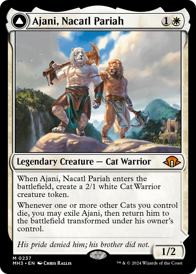 Ajani, Nacatl Pariah // Ajani, Nacatl Avenger [Modern Horizons 3] | Dragon's Lair Comics and Fantasy Houston TX