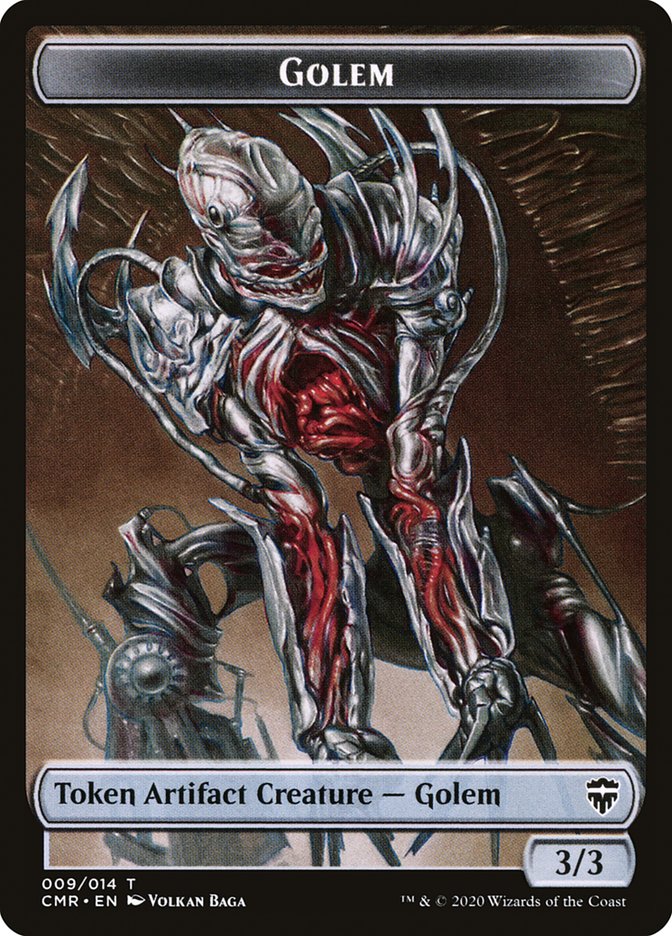 Copy (013) // Golem Double-Sided Token [Commander Legends Tokens] | Dragon's Lair Comics and Fantasy Houston TX