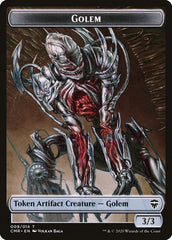 Golem // Rock Double-Sided Token [Commander Legends Tokens] | Dragon's Lair Comics and Fantasy Houston TX