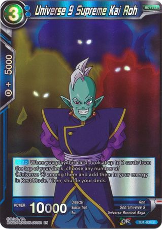 Universe 9 Supreme Kai Roh (Reprint) (TB1-034) [Battle Evolution Booster] | Dragon's Lair Comics and Fantasy Houston TX