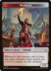 Warrior // Wrenn and Realmbreaker Emblem Double-Sided Token [March of the Machine Tokens] | Dragon's Lair Comics and Fantasy Houston TX