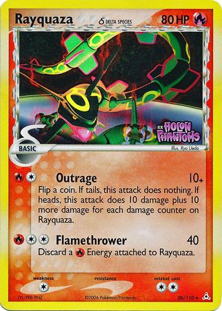 Rayquaza (26/110) (Delta Species) (Stamped) [EX: Holon Phantoms] | Dragon's Lair Comics and Fantasy Houston TX