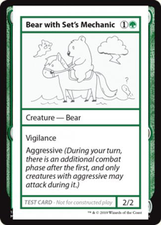 Bear with Set's Mechanic (2021 Edition) [Mystery Booster Playtest Cards] | Dragon's Lair Comics and Fantasy Houston TX