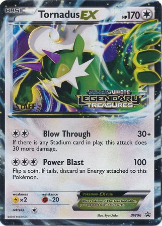 Tornadus EX (BW96) (Staff Prerelease Promo) [Black & White: Black Star Promos] | Dragon's Lair Comics and Fantasy Houston TX