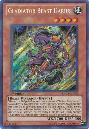 Gladiator Beast Darius [LCGX-EN244] Secret Rare | Dragon's Lair Comics and Fantasy Houston TX