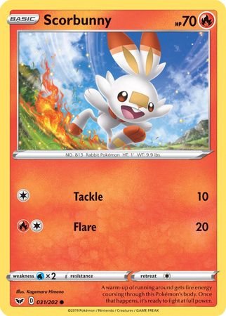 Scorbunny (031/202) (Premium Collection) [Sword & Shield: Base Set] | Dragon's Lair Comics and Fantasy Houston TX