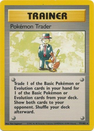 Pokemon Trader (77/102) [Base Set Unlimited] | Dragon's Lair Comics and Fantasy Houston TX