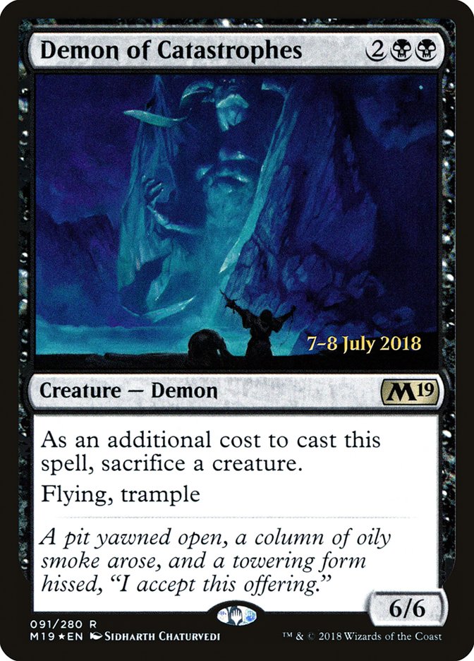 Demon of Catastrophes [Core Set 2019 Prerelease Promos] | Dragon's Lair Comics and Fantasy Houston TX