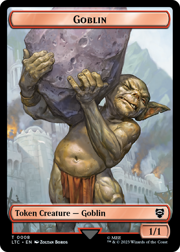 Goblin // Wraith Double-Sided Token [The Lord of the Rings: Tales of Middle-Earth Commander Tokens] | Dragon's Lair Comics and Fantasy Houston TX