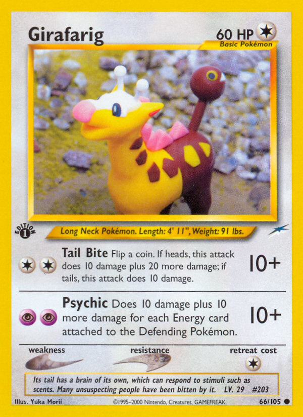 Girafarig (66/105) [Neo Destiny 1st Edition] | Dragon's Lair Comics and Fantasy Houston TX