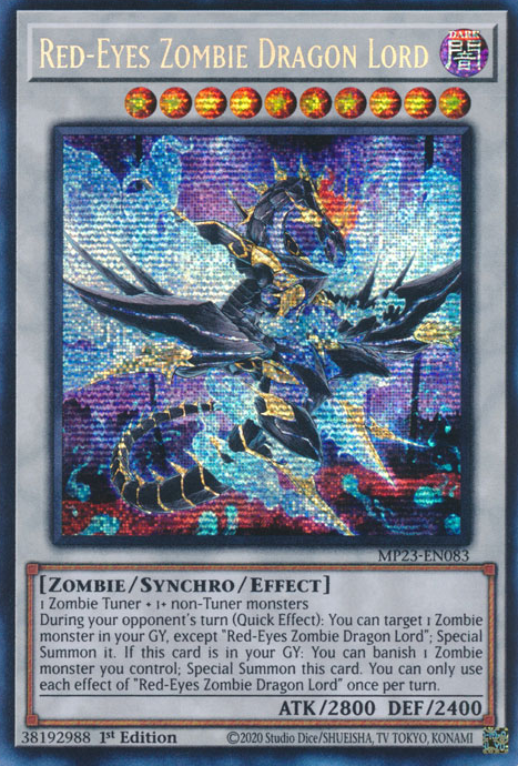 Red-Eyes Zombie Dragon Lord [MP23-EN083] Prismatic Secret Rare | Dragon's Lair Comics and Fantasy Houston TX