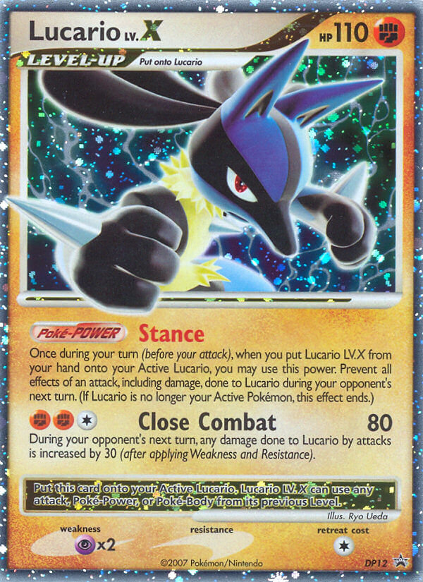 Lucario LV.X (DP12) [Diamond & Pearl: Black Star Promos] | Dragon's Lair Comics and Fantasy Houston TX