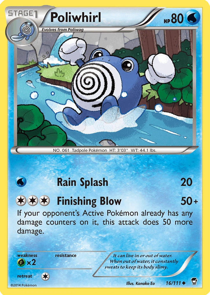 Poliwhirl (16/111) [XY: Furious Fists] | Dragon's Lair Comics and Fantasy Houston TX