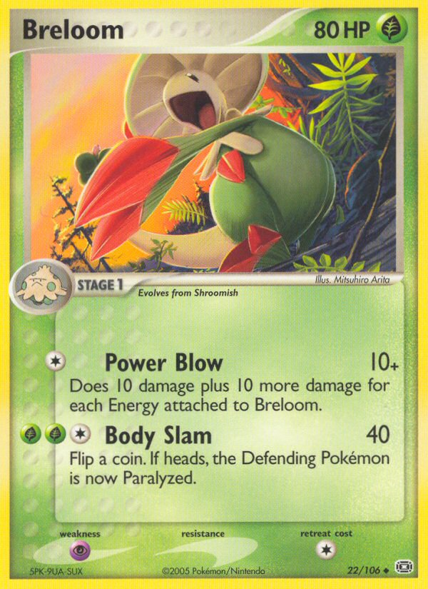 Breloom (22/106) [EX: Emerald] | Dragon's Lair Comics and Fantasy Houston TX