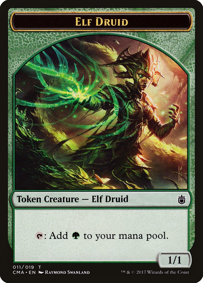 Elf Druid Token [Commander Anthology Tokens] | Dragon's Lair Comics and Fantasy Houston TX