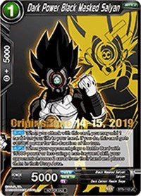 Dark Power Black Masked Saiyan (Origins 2019) (BT5-112_PR) [Tournament Promotion Cards] | Dragon's Lair Comics and Fantasy Houston TX