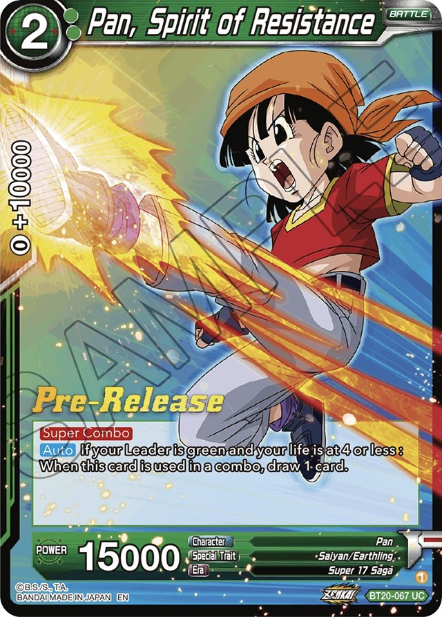 Pan, Spirit of Resistance (BT20-067) [Power Absorbed Prerelease Promos] | Dragon's Lair Comics and Fantasy Houston TX