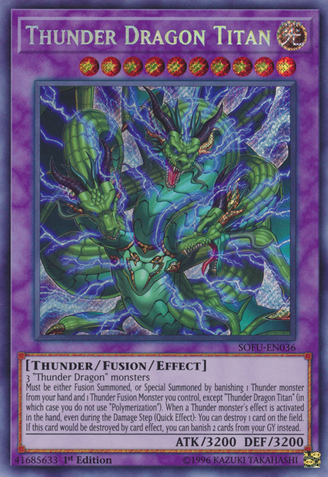 Thunder Dragon Titan [SOFU-EN036] Secret Rare | Dragon's Lair Comics and Fantasy Houston TX