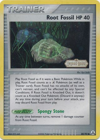 Root Fossil (80/92) (Stamped) [EX: Legend Maker] | Dragon's Lair Comics and Fantasy Houston TX