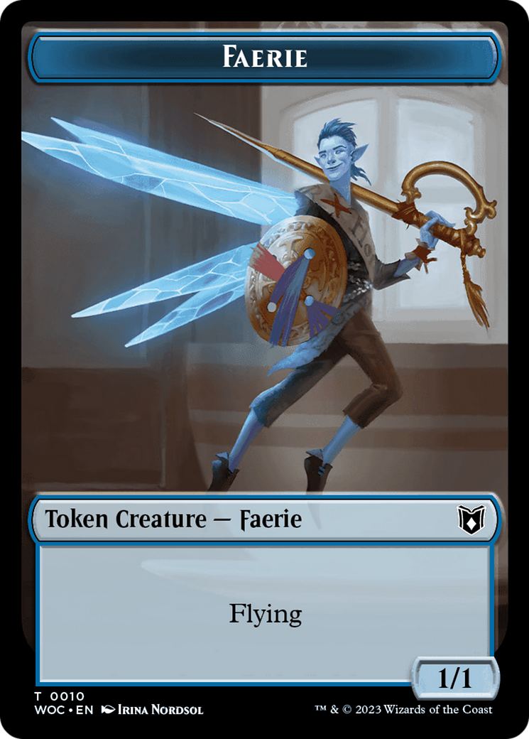 Faerie // Human Double-Sided Token [Wilds of Eldraine Commander Tokens] | Dragon's Lair Comics and Fantasy Houston TX