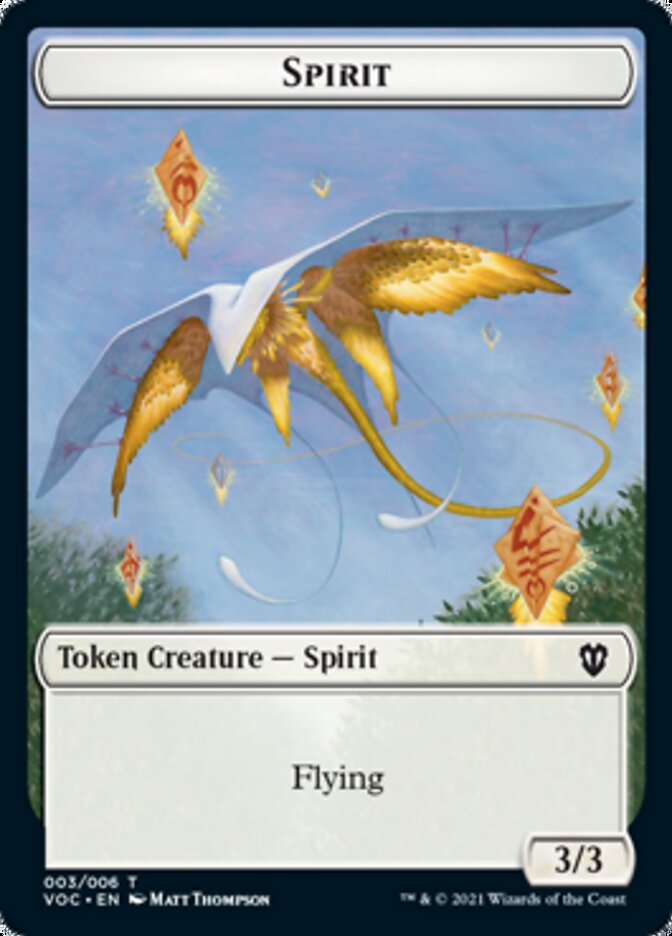 Spirit (003) // Thopter Double-Sided Token [Innistrad: Crimson Vow Commander Tokens] | Dragon's Lair Comics and Fantasy Houston TX