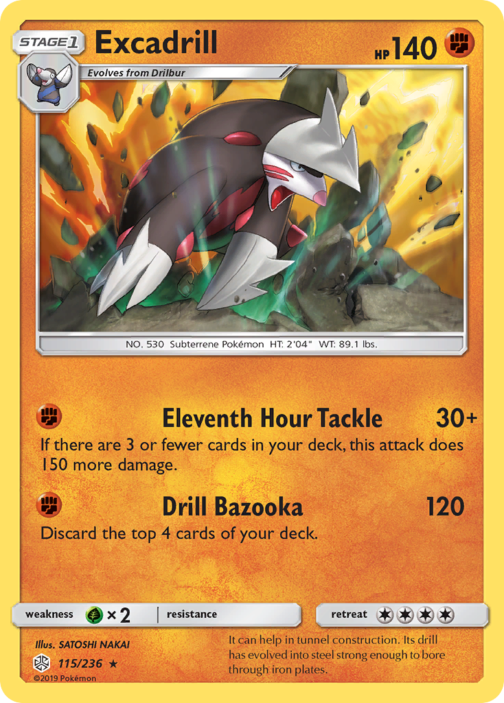 Excadrill (115/236) [Sun & Moon: Cosmic Eclipse] | Dragon's Lair Comics and Fantasy Houston TX