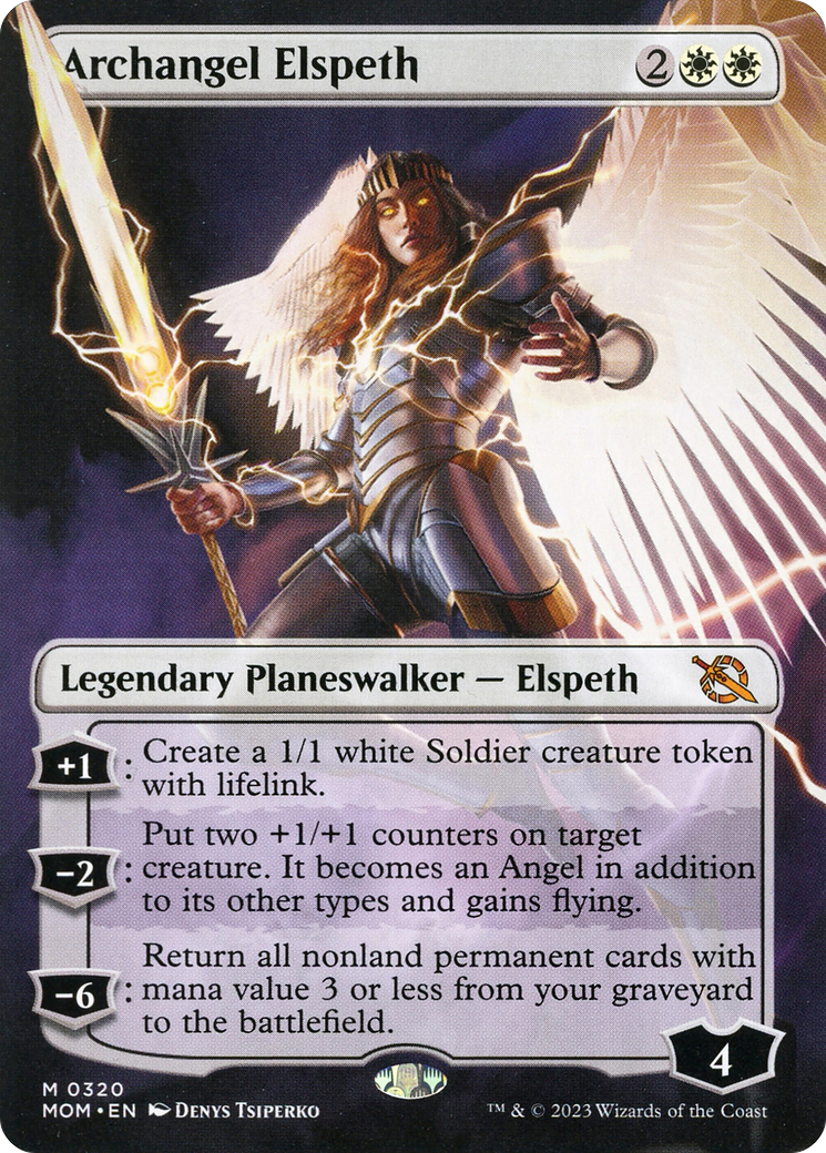 Archangel Elspeth (Borderless Alternate Art) [March of the Machine] | Dragon's Lair Comics and Fantasy Houston TX