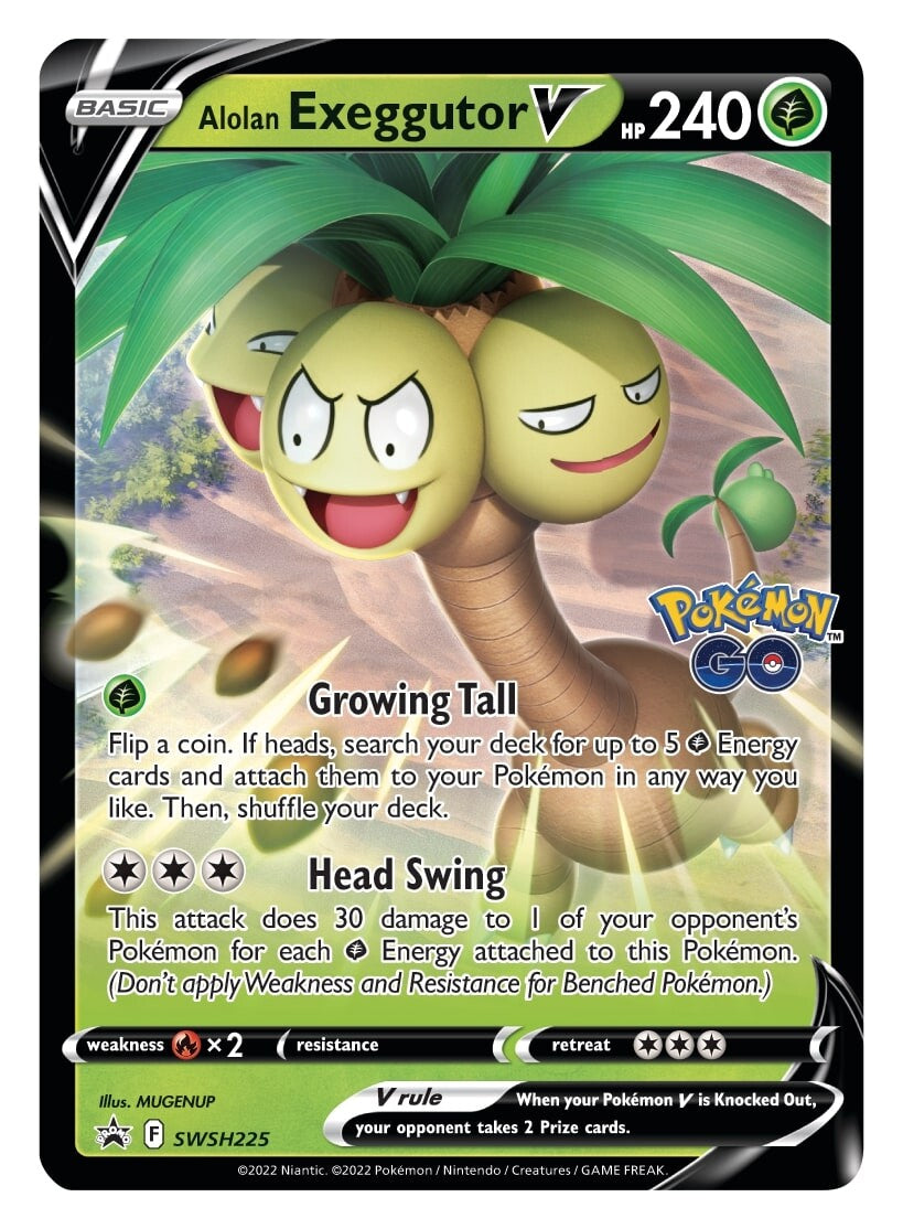 Alolan Exeggutor V (SWSH225) [Sword & Shield: Black Star Promos] | Dragon's Lair Comics and Fantasy Houston TX