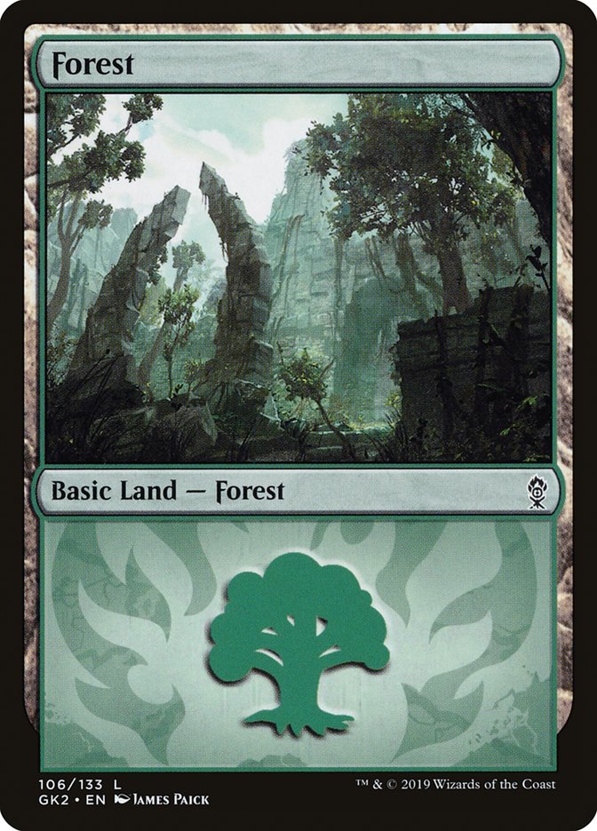 Forest (106) [Ravnica Allegiance Guild Kit] | Dragon's Lair Comics and Fantasy Houston TX