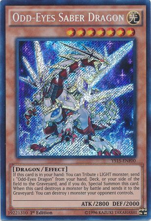 Odd-Eyes Saber Dragon [YS15-ENF00] Secret Rare | Dragon's Lair Comics and Fantasy Houston TX