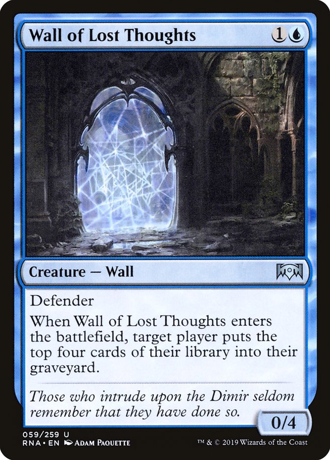 Wall of Lost Thoughts [Ravnica Allegiance] | Dragon's Lair Comics and Fantasy Houston TX