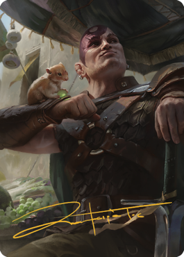 Minsc & Boo, Timeless Heroes Art Card (38) (Gold-Stamped Signature) [Commander Legends: Battle for Baldur's Gate Art Series] | Dragon's Lair Comics and Fantasy Houston TX