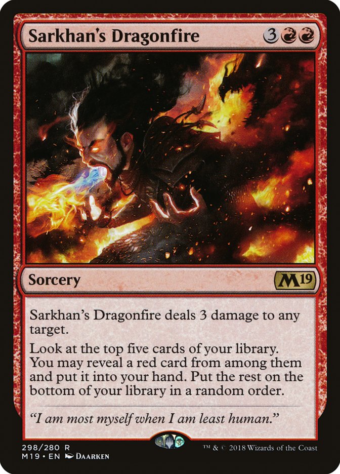 Sarkhan's Dragonfire [Core Set 2019] | Dragon's Lair Comics and Fantasy Houston TX