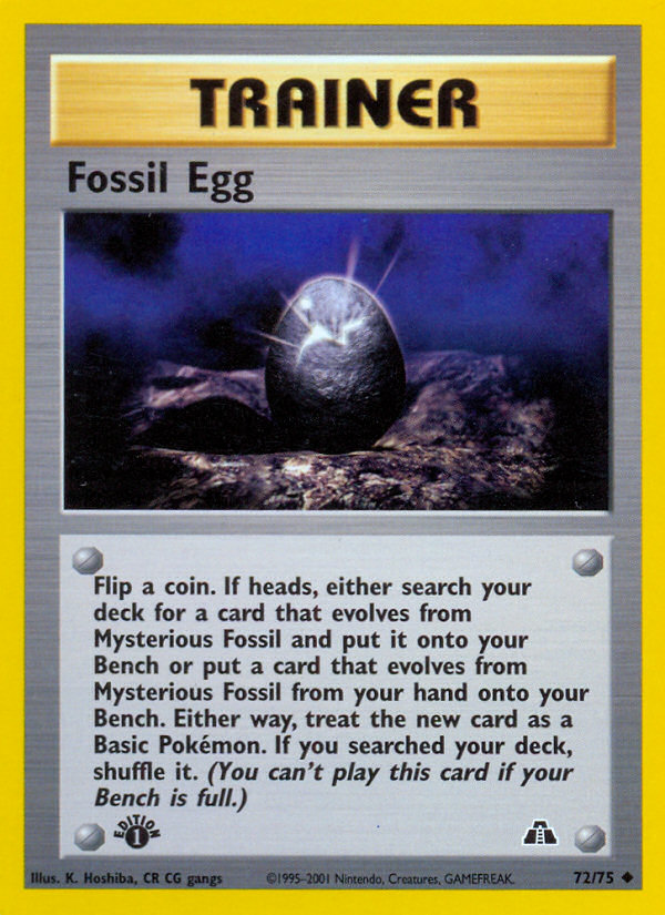 Fossil Egg (72/75) [Neo Discovery 1st Edition] | Dragon's Lair Comics and Fantasy Houston TX