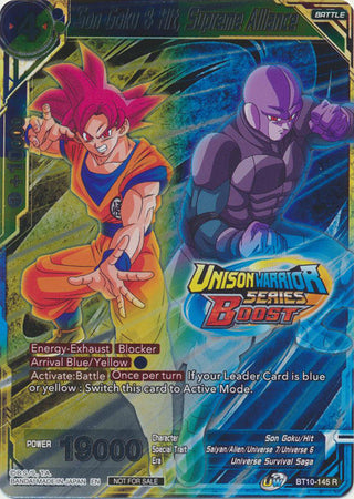 Son Goku & Hit, Supreme Alliance (Event Pack 08) (Alternate Foil) (BT10-145) [Tournament Promotion Cards] | Dragon's Lair Comics and Fantasy Houston TX