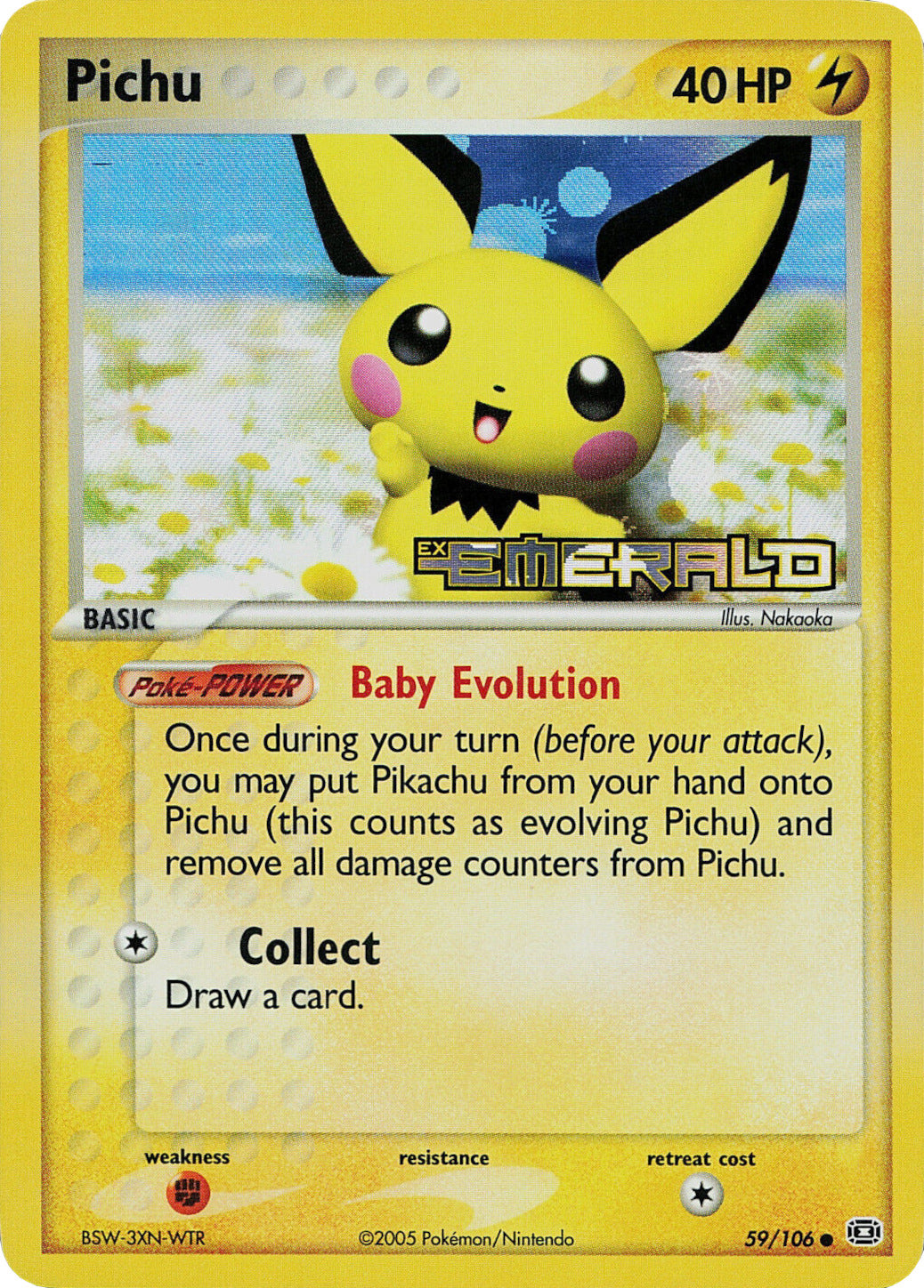 Pichu (59/106) (Stamped) [EX: Emerald] | Dragon's Lair Comics and Fantasy Houston TX