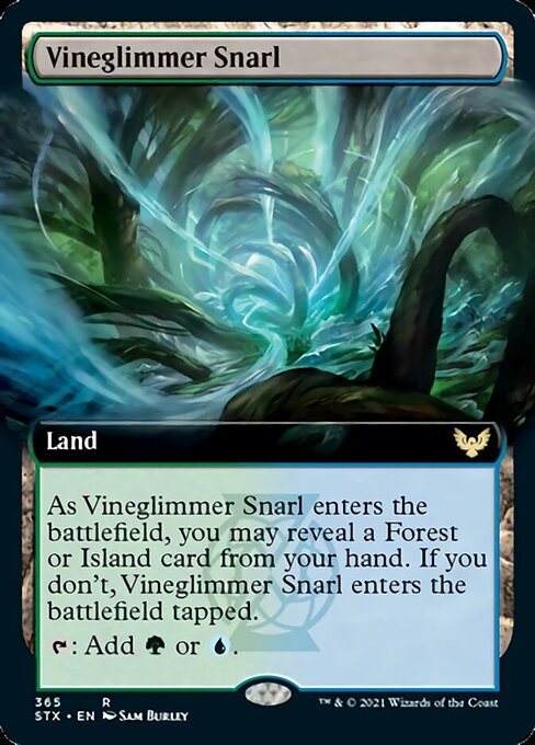 Vineglimmer Snarl (Extended Art) [Strixhaven: School of Mages] | Dragon's Lair Comics and Fantasy Houston TX