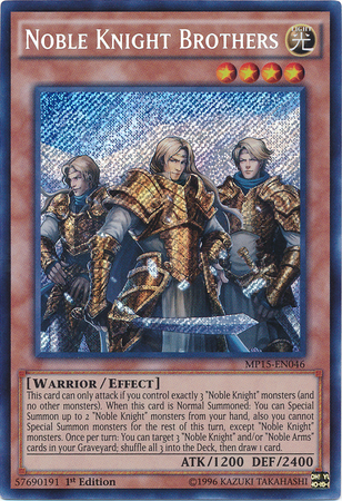 Noble Knight Brothers [MP15-EN046] Secret Rare | Dragon's Lair Comics and Fantasy Houston TX