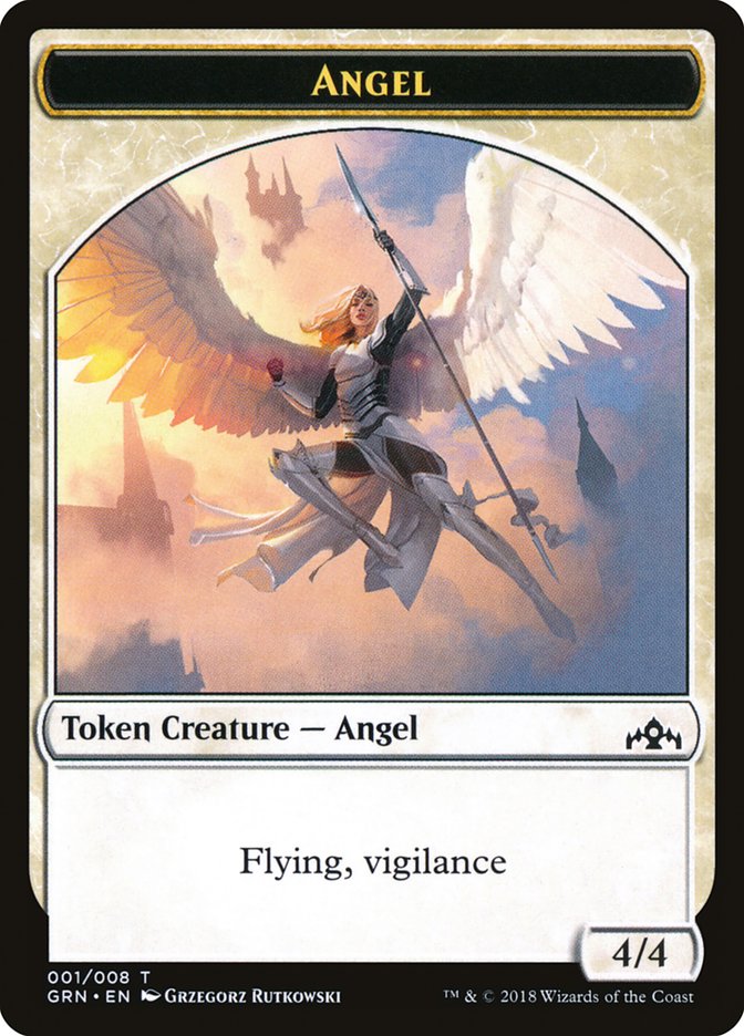 Angel Token [Guilds of Ravnica Tokens] | Dragon's Lair Comics and Fantasy Houston TX