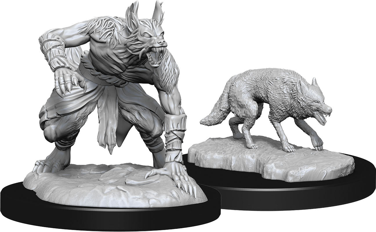 Wizkids  Dungeons and Dragons Nolzur`s Marvelous Unpainted Miniatures: W14 Jackalwere & Jackal | Dragon's Lair Comics and Fantasy Houston TX