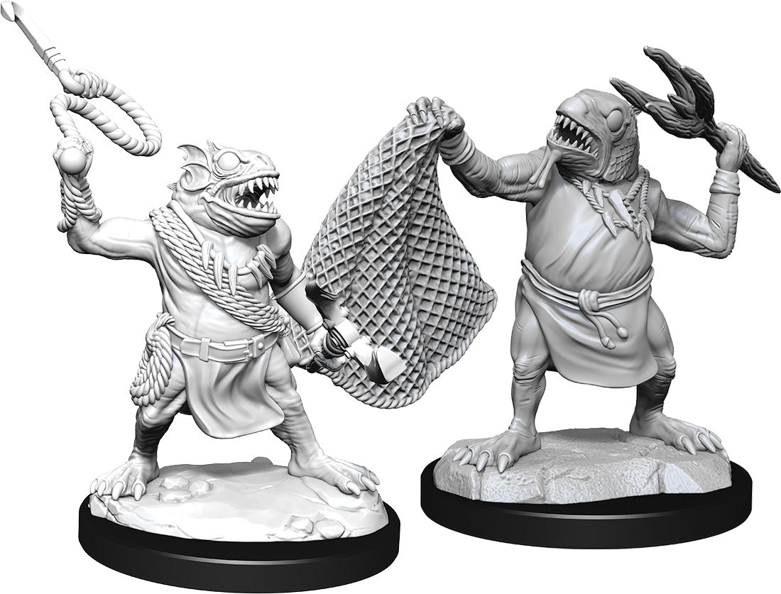 Wizkids  Dungeons and Dragons Nolzur`s Marvelous Unpainted Miniatures: W14 Kuo-Toa & Kuo-Toa Whip | Dragon's Lair Comics and Fantasy Houston TX