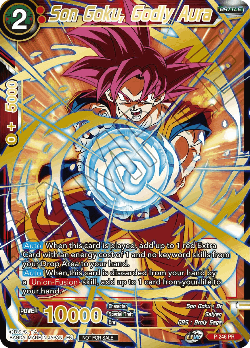 Son Goku, Godly Aura (Alt. Art Card Set 2023 Vol. 1) (P-246) [Tournament Promotion Cards] | Dragon's Lair Comics and Fantasy Houston TX