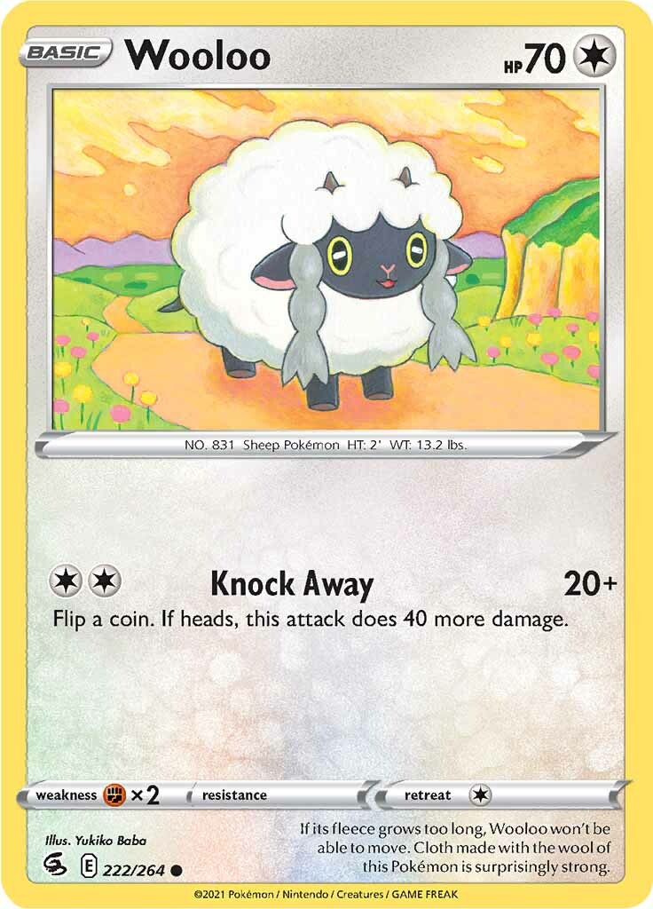 Wooloo (222/264) [Sword & Shield: Fusion Strike] | Dragon's Lair Comics and Fantasy Houston TX